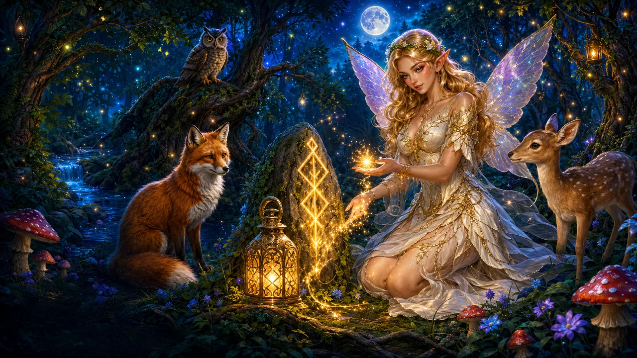 Wicked Wood slot featuring an enchanted moonlit forest